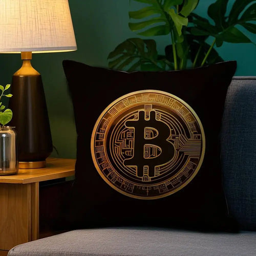 Bitcoin Cryptocurrency Btc Pillow Case Sofa Living Room Bedroom