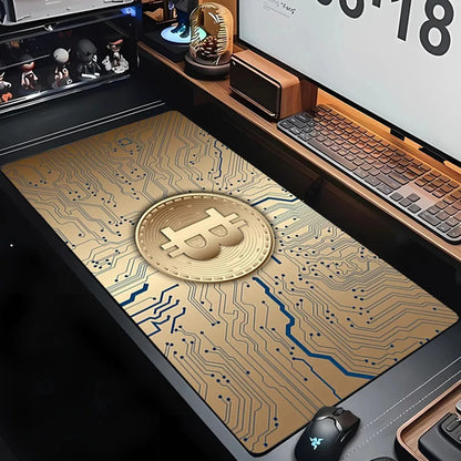 Bitcoin Print Mousepad Gaming Accessories Mouse Pad for Home Laptop