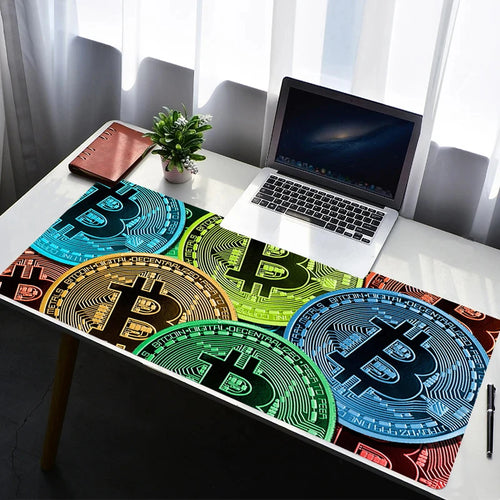 Mouse Pad Gaming Carpet Anime Keyboard Pads Rug PC Mousepad B-Bitcoin