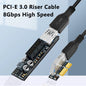 PCI-E Extender PCI E 1X to 1X Riser USB 3.0 Cable SATA Power Working