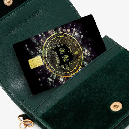 Bitcoin Logo Anime Cartoon Sticker Film Skin for Credit Card Debit