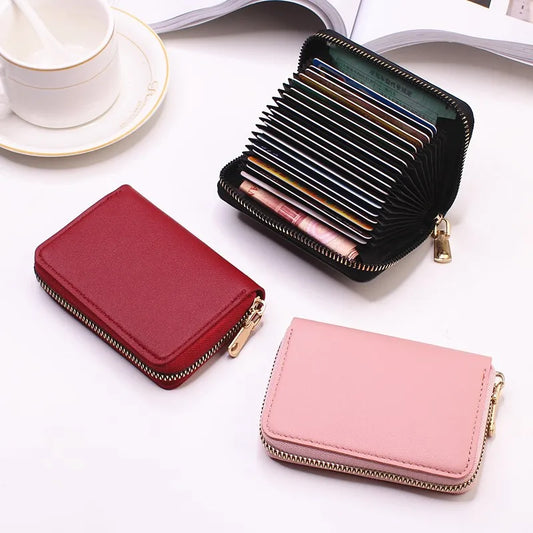Business Card Holder Wallet Women/men Gray Bank/ID/Credit Card Holder