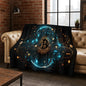 3D HD Bitcoin Money Pattern Flannel Blanket Soft Warm Blanket for Home