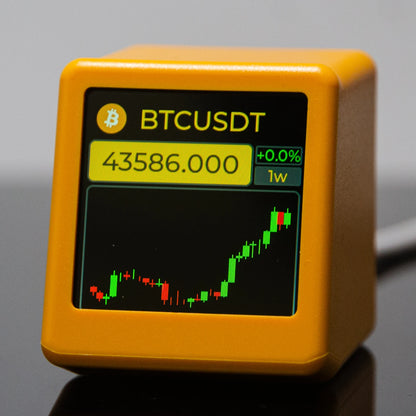Bitcoin Price Display Ticker with Smart Weather Clock, Support