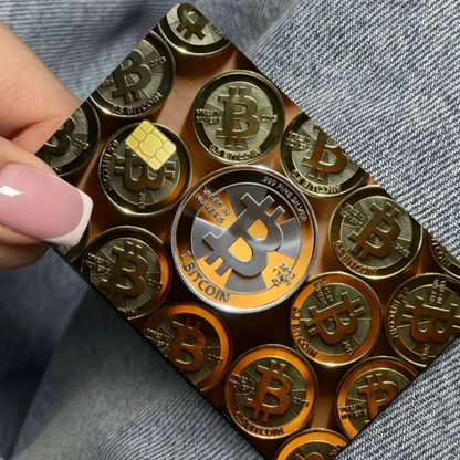 Bitcoin Cartoon Fashion Matte Gold Silver Black Matte Film Skin