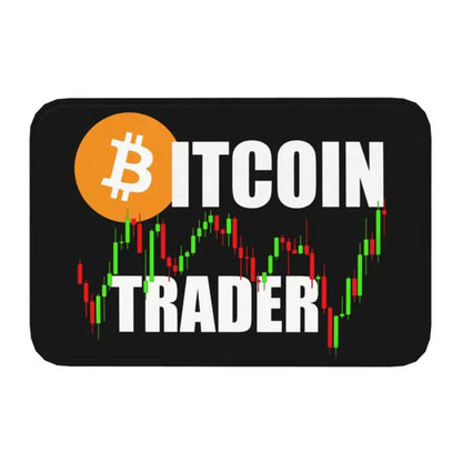 Custom Ripple XRP Front Door Mat Anti-Slip Indoor Absorbent Bitcoin