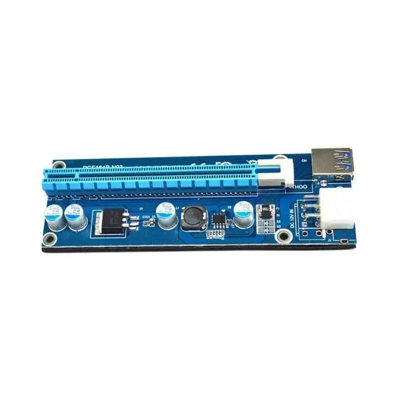 4Pcs PCI-E Riser Card 60CM USB 3.0 Cable SATA To 6Pin PCI Express 1X
