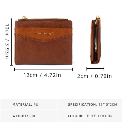 Men Vintage Coin Wallets Designer Luxury Short Small Purse Fashion