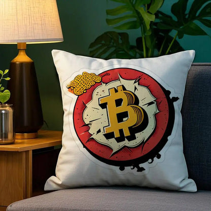 Bitcoin Cryptocurrency Btc Pillow Case Sofa Living Room Bedroom