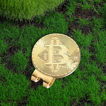 Hat Clip Ball Marker Bitcoin Shaped Magnetic Golf Mark Creative