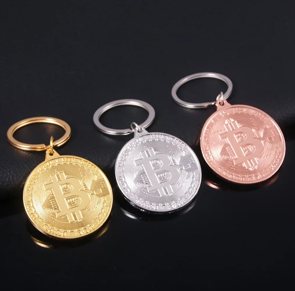 2023 Newest Bitcoin Keychain Music Band Keyring Pendant Women and Men