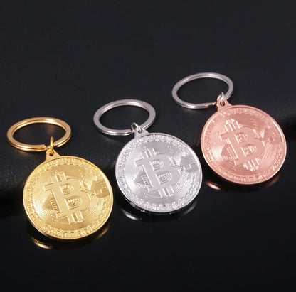 2023 Newest Bitcoin Keychain Music Band Keyring Pendant Women and Men