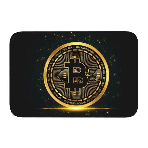 Custom Ripple XRP Front Door Mat Anti-Slip Indoor Absorbent Bitcoin
