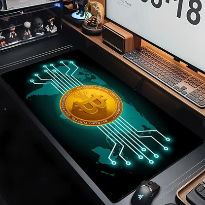 Bitcoin Print Mousepad Gaming Accessories Mouse Pad for Home Laptop