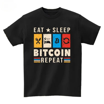 2025 Musk Currency Evolution with Bitcoin BTC Printed Short Sleeve