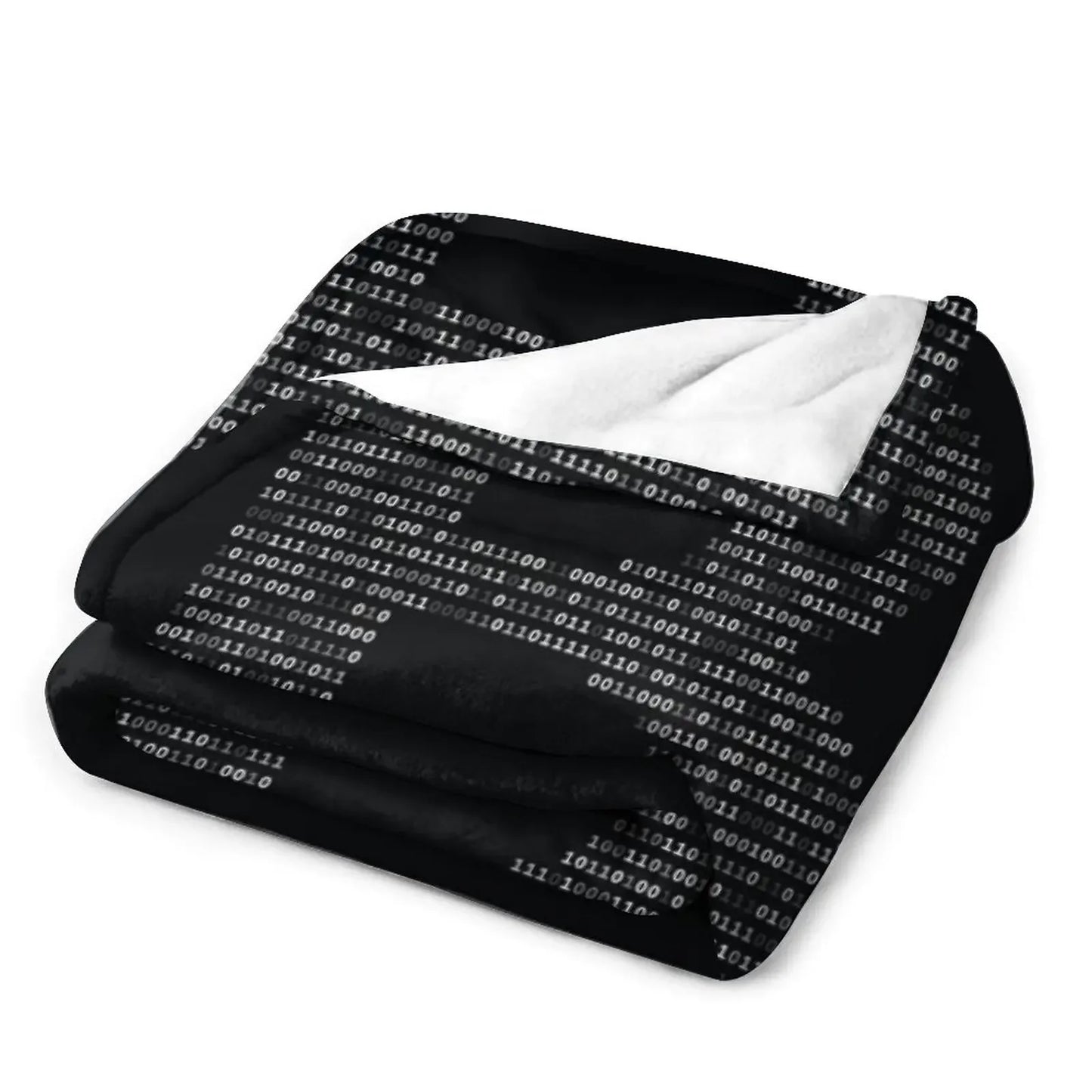 Bitcoin Binary Black Throw Blanket Soft Blanket Quilt Blanket Single
