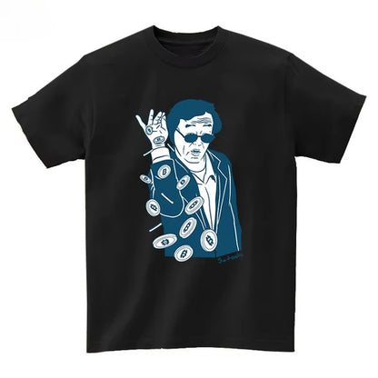 2025 Musk Currency Evolution with Bitcoin BTC Printed Short Sleeve