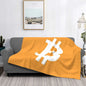 3d Printed Blanket Soft Cozy Warm BTC Cryptocurrency Home Bedroom Sofa