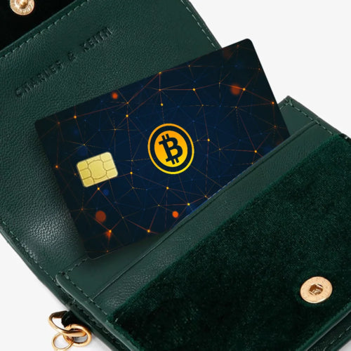 Bitcoin Logo Anime Cartoon Sticker Film Skin for Credit Card Debit