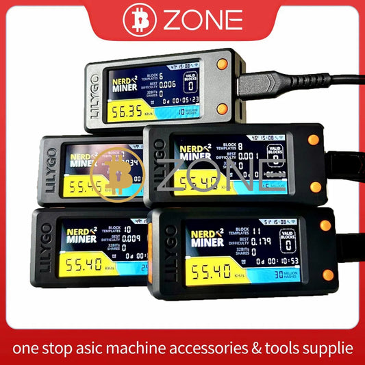 Bitcoin Nerd Miner v2.0 T-Display-S3 BTC Crypto Solo Lottery Nerdminer