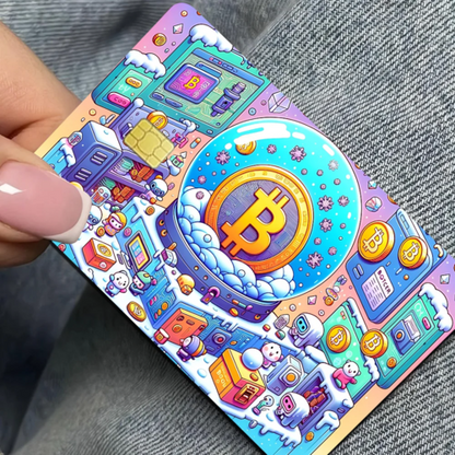Bitcoin Cartoon Fashion Matte Gold Silver Black Matte Film Skin