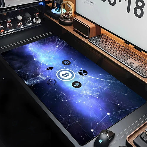 Bitcoin Print Mousepad Gaming Accessories Mouse Pad for Home Laptop