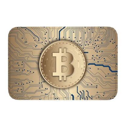 Custom Ripple XRP Front Door Mat Anti-Slip Indoor Absorbent Bitcoin