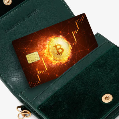 Bitcoin Logo Anime Cartoon Sticker Film Skin for Credit Card Debit