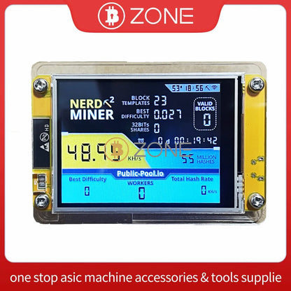 NerdMiner V2 2.8 Inch Display BTC Solo Lottery Nerd Miner Crypto