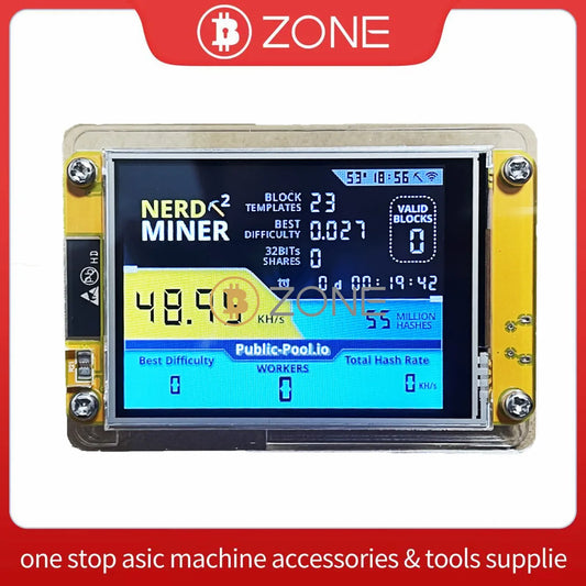 NerdMiner V2 2.8 Inch Display BTC Solo Lottery Nerd Miner Crypto