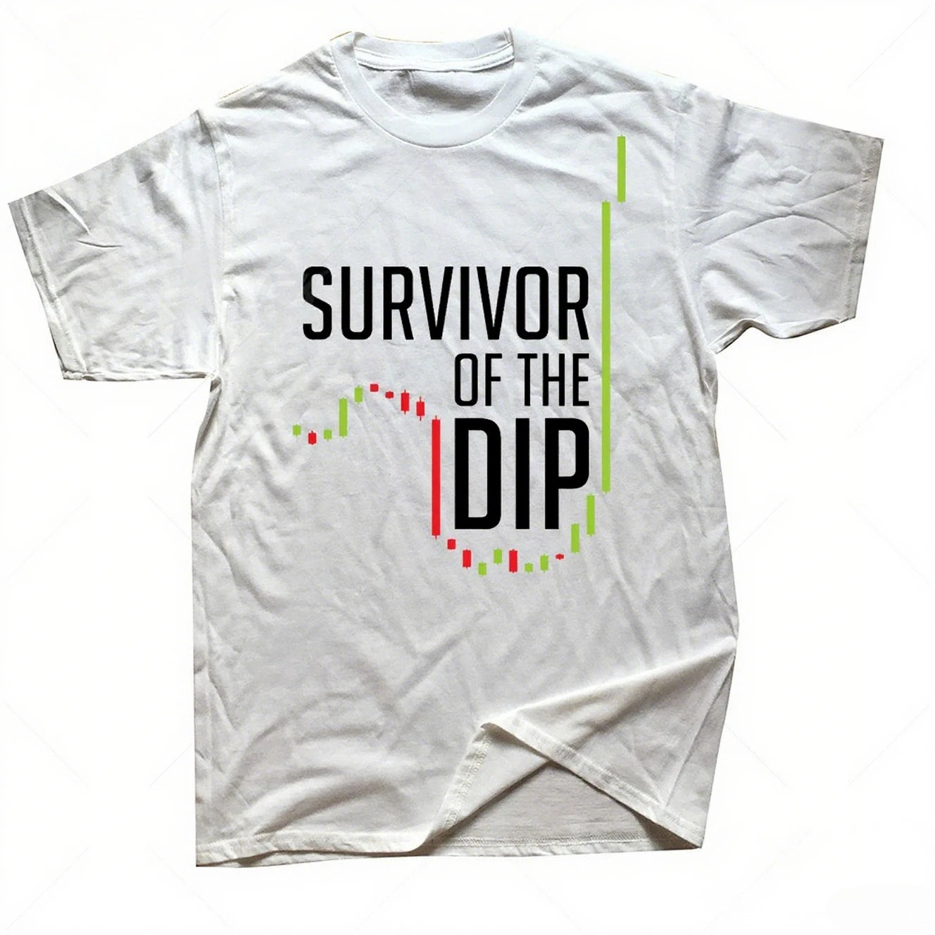 Bitcoin Cryptocurrency Trade Market Men's TShirt Survivor of The Dip