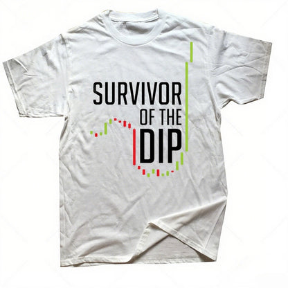 Bitcoin Cryptocurrency Trade Market Men's TShirt Survivor of The Dip