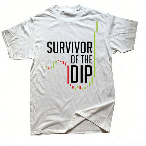 Bitcoin Cryptocurrency Trade Market Men's TShirt Survivor of The Dip