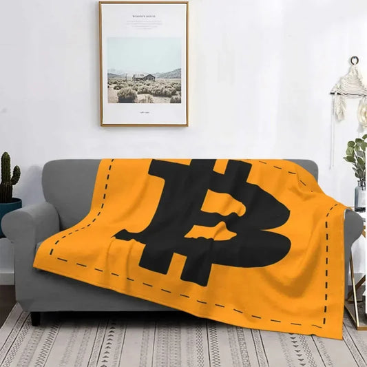 Bitcoin Velvet Print Cryptocurrency Btc Blockchain Breathable Super