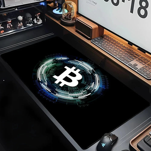 Bitcoin Print Mousepad Gaming Accessories Mouse Pad for Home Laptop