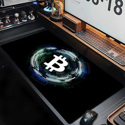 Bitcoin Print Mousepad Gaming Accessories Mouse Pad for Home Laptop