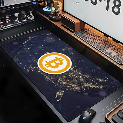 Bitcoin Print Mousepad Gaming Accessories Mouse Pad for Home Laptop