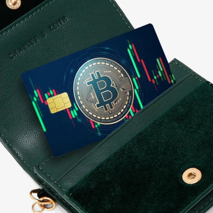 Bitcoin Logo Anime Cartoon Sticker Film Skin for Credit Card Debit