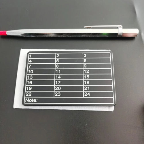 An aluminum alloy cryptocurrency codebook and a metal marker pen