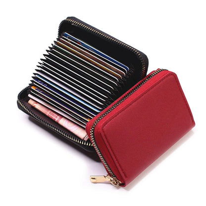 Business Card Holder Wallet Women/ Black/pink/blue/red Bank/ID/ Card