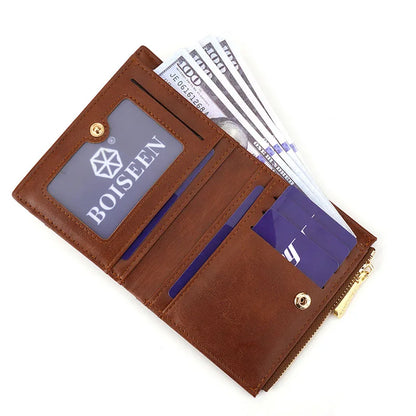 Men Vintage Coin Wallets Designer Luxury Short Small Purse Fashion