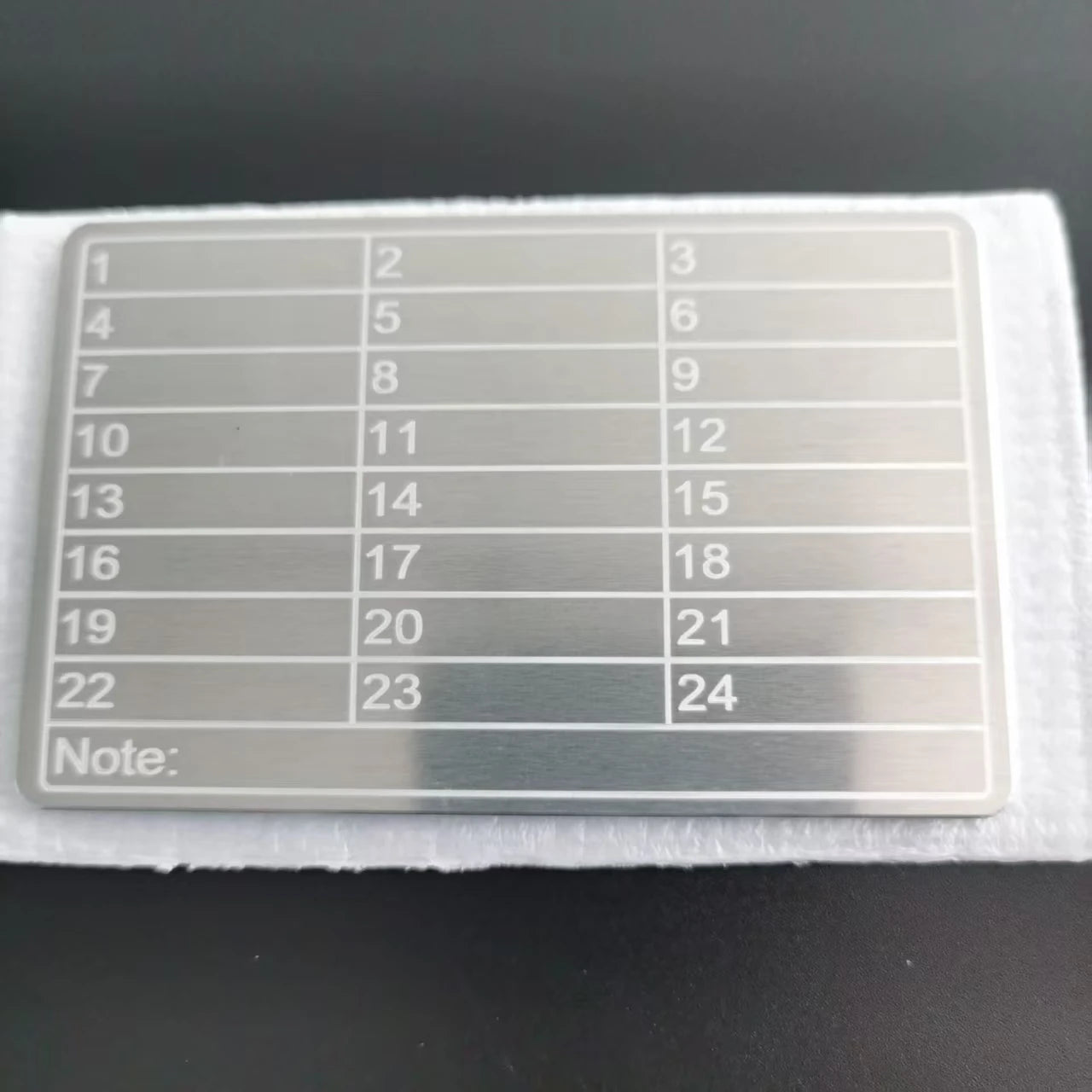 An aluminum alloy cryptocurrency codebook and a metal marker pen