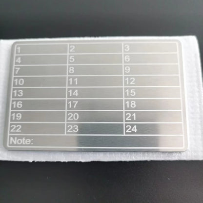 An aluminum alloy cryptocurrency codebook and a metal marker pen