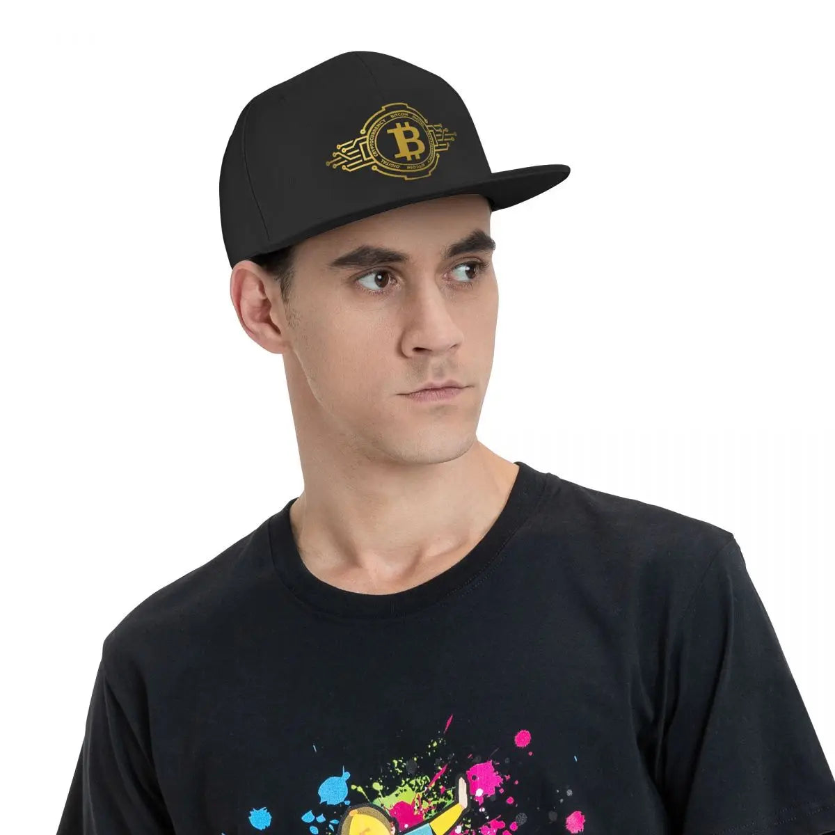 Bitcoin Crypto Currency Traders Gold Coin Baseball Cap Panama Hat