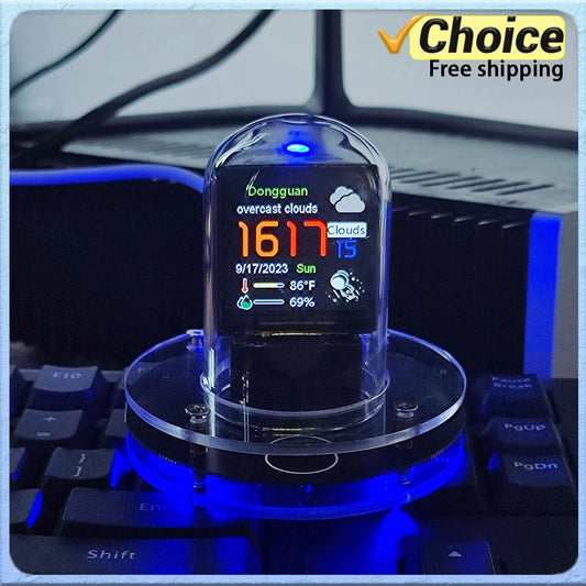Smart clock display Glow tube weather clock WIFI Bitcoin Price Tracker
