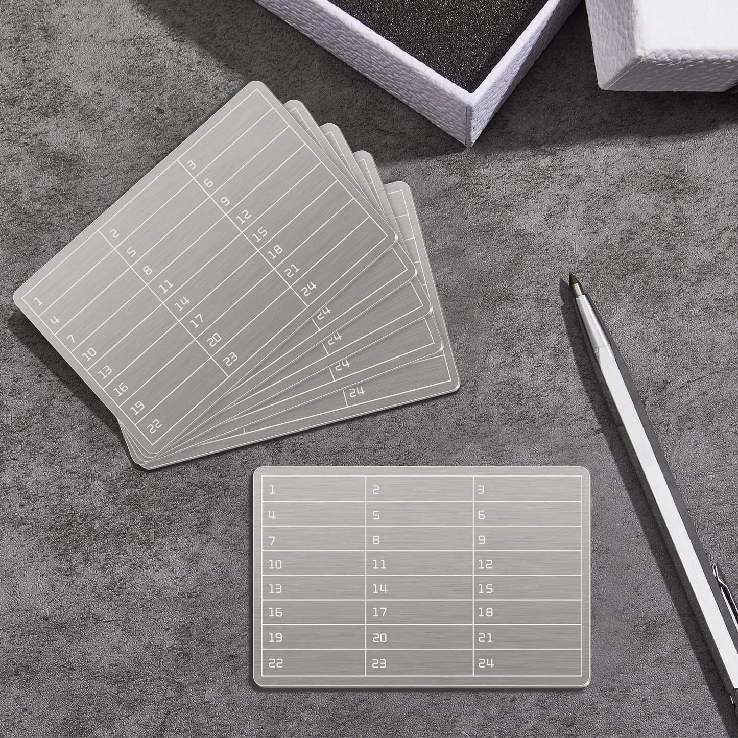 An aluminum alloy cryptocurrency codebook and a metal marker pen