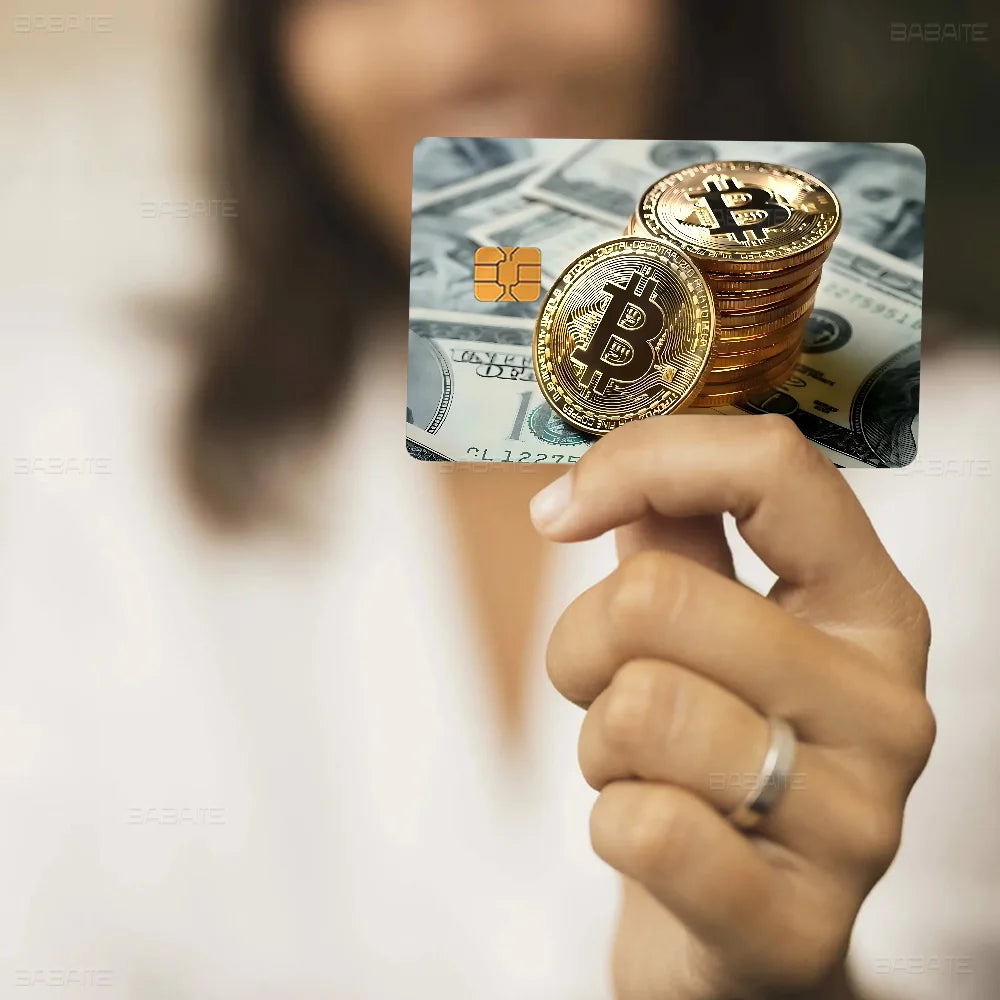 Bitcoin Cartoon Fashion Matte Gold Silver Black Matte Film Skin