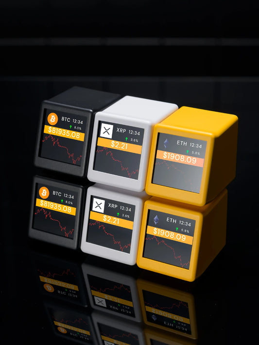 Smart desktop clock displaying Bitcoin prices, supporting mainstream