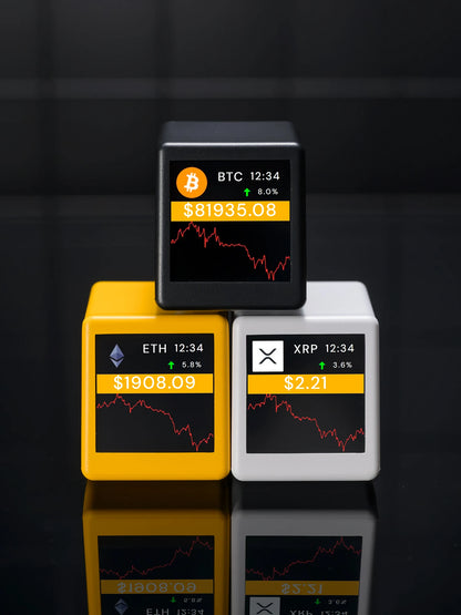 Smart desktop clock displaying Bitcoin prices, supporting mainstream