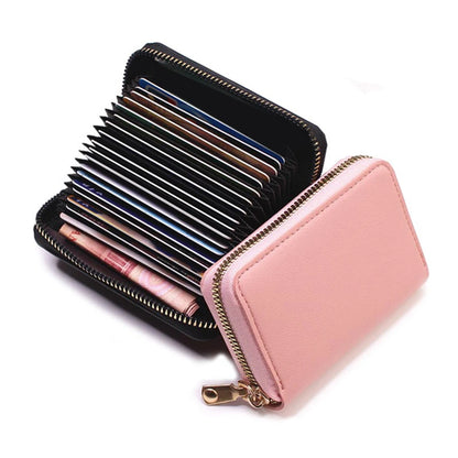 Business Card Holder Wallet Women/ Black/pink/blue/red Bank/ID/ Card